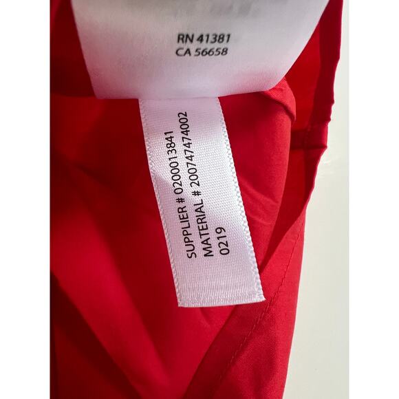 Lauren Ralph Lauren Deep Red Cotton Tie Front Shirt 200747474002 Size M NWT - Picture 6 of 16